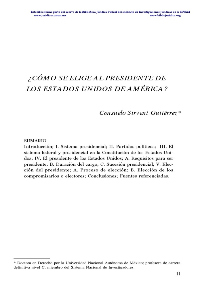 Como Se Elige Al Presidente de Los Estados Unidos - Sirvent | PDF ...