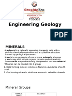 Engineering Geology: Department of Civil Engineering