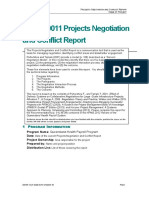 Projects Negotiation and Conflict Report - Template