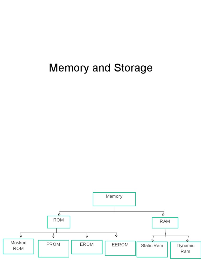 Memory and Storage PDF Random Access Memory Read Only Memory