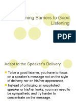 Overcoming Barriers to Good Listening