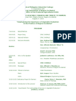 Vegetable Congress Draft of Program