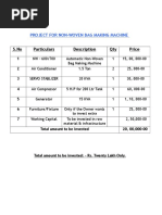 Non Woven Plant (Project Report)