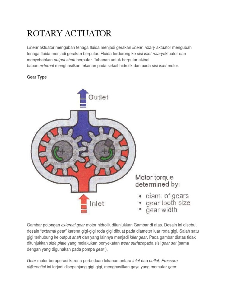 Prinsip Kerja Rotary Actuator | PDF