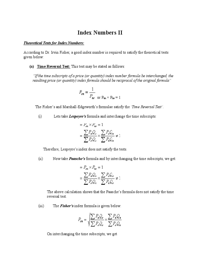 Index Numbers II | PDF | Price Indices | Consumer Price Index