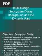 Detail Design Subsystem Design Background and The Dynamic Part