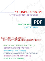 External Influences On International Business