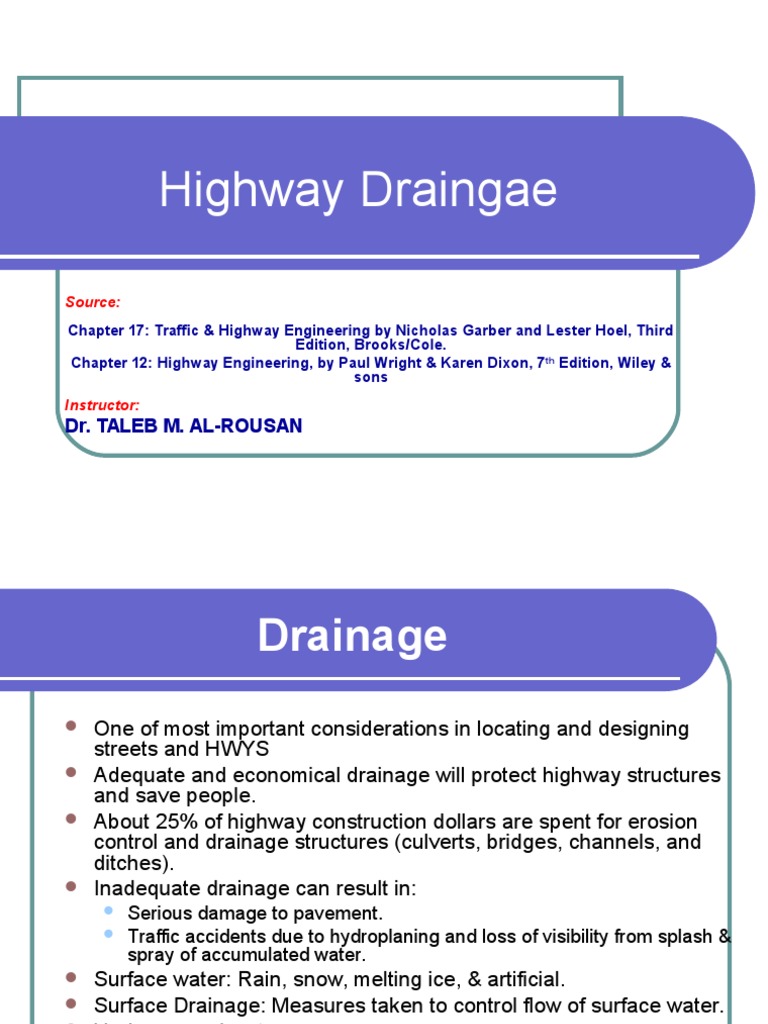Highway Drainage Design Principles | PDF