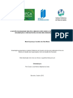 Gestão Da Qualidade Nas IPSS - Uma Refelexão Sobre A Sua Compreensão em Organizações Com Respostas Sociais para Idosos