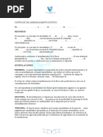 Contrato de Arrendamiento de Bien Rustico