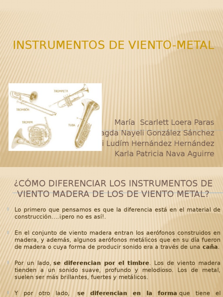Instrumentos de Viento-Metal: Historia y Tipos | PDF | Instrumentos de ...