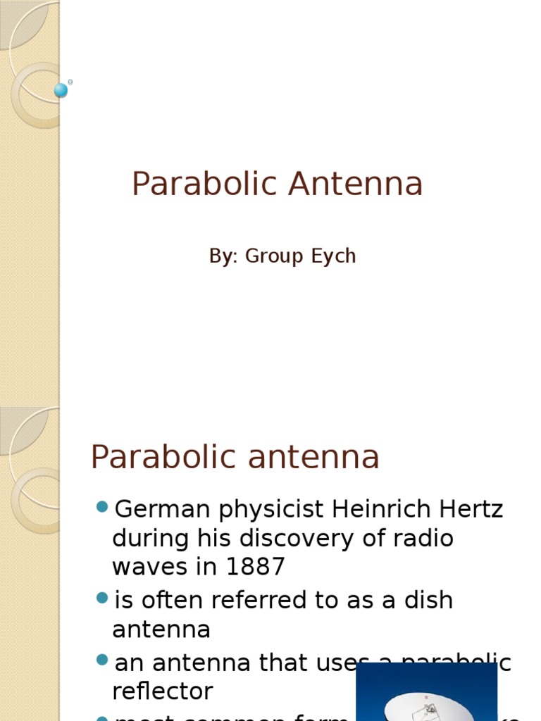 Overview of Parabolic Antennas | PDF | Antenna (Radio) | Radio Technology