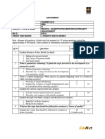 PM 0015 - Quantitative Methods in Project Management