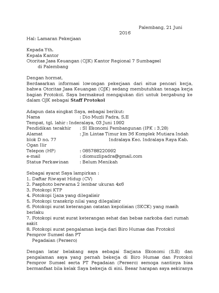 Surat Lamaran