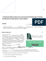 Contestación de Demanda Por Notario Público - Contestación - Nulidad de Los Contratos - Juicio Ordinario Civil - Contratos - VLEX 236648217