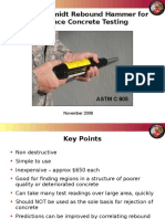 Use of Schmidt Rebound Hammer For In-Place Concrete Testing: Astm C 805