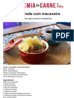 Carne de Panela Com Macaxeira