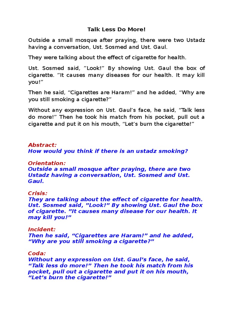 Talk Less Do More | PDF