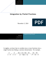 Integration by Partial Fractions