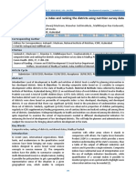 Development of Composite Index and Ranking The Districts Using Nutrition Survey Data in Madhya Pradesh, India