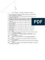 ED I - Avaliação Psicológica e Histórico