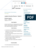 2 Logistics Executive Resume Samples, Examples - Download Now! PDF
