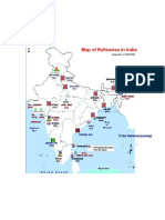 Map of Major Oil Refineries in India