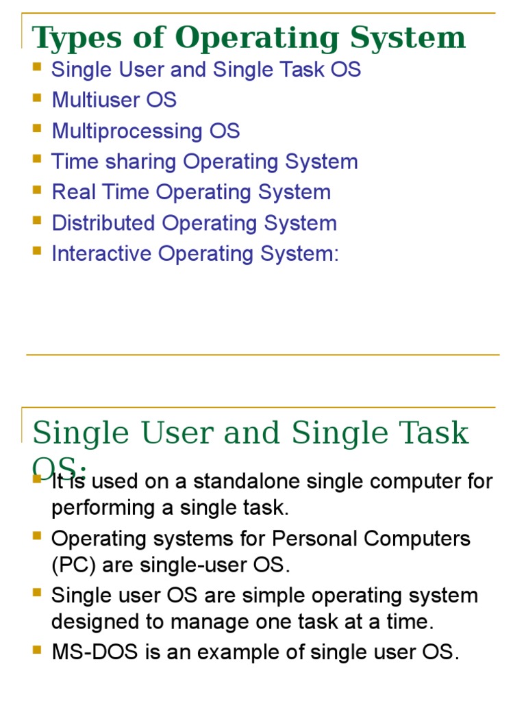 Types_of_Operating_System.pptx | Operating System | Unix