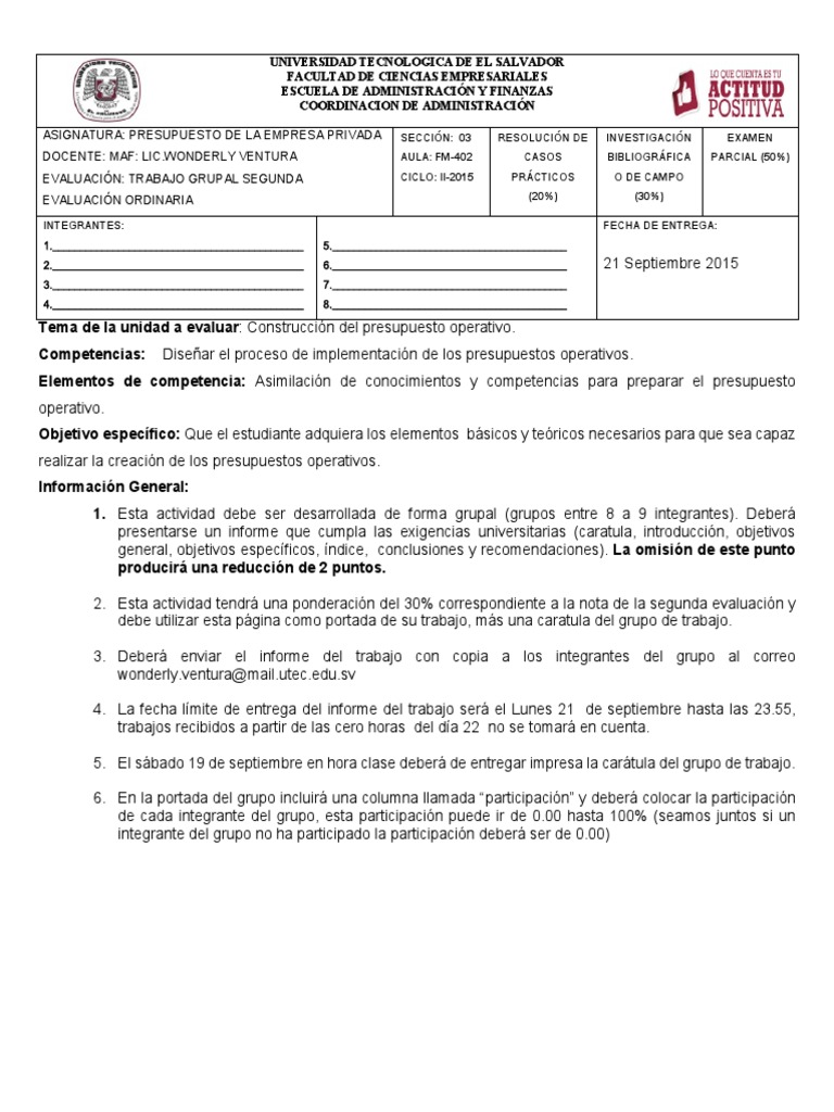 Guia de Presupuesto Presupuesto Inventario Free 30