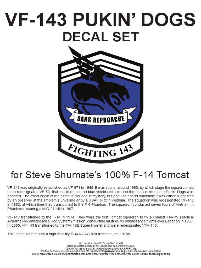 VF-143 Pukin Dogs A4 v3 | PDF | Military Aircraft | Jet Aircraft