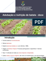 Adubação e nutrição da batata-doce