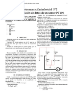 Laboratorio de Instrumentación #2 RTD (PT100)