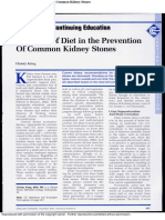 The Role of Diet in Teh Prevention of Common Kidney Stones