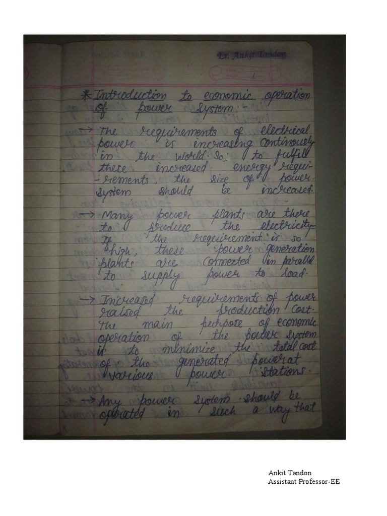 NotesPower System Engineering PDF Nature