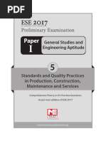 Standards and Quality Practices in Production, Construction, Maintenance and Services