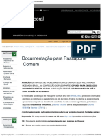 Documentação para Passaporte Comum - Portal Da Polícia Federal