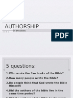 Authorship of The Bible