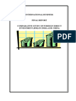 Comparative Study of Foreign Direct Investment (Fdi) in India and China