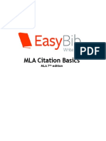 MLA Citation Basics