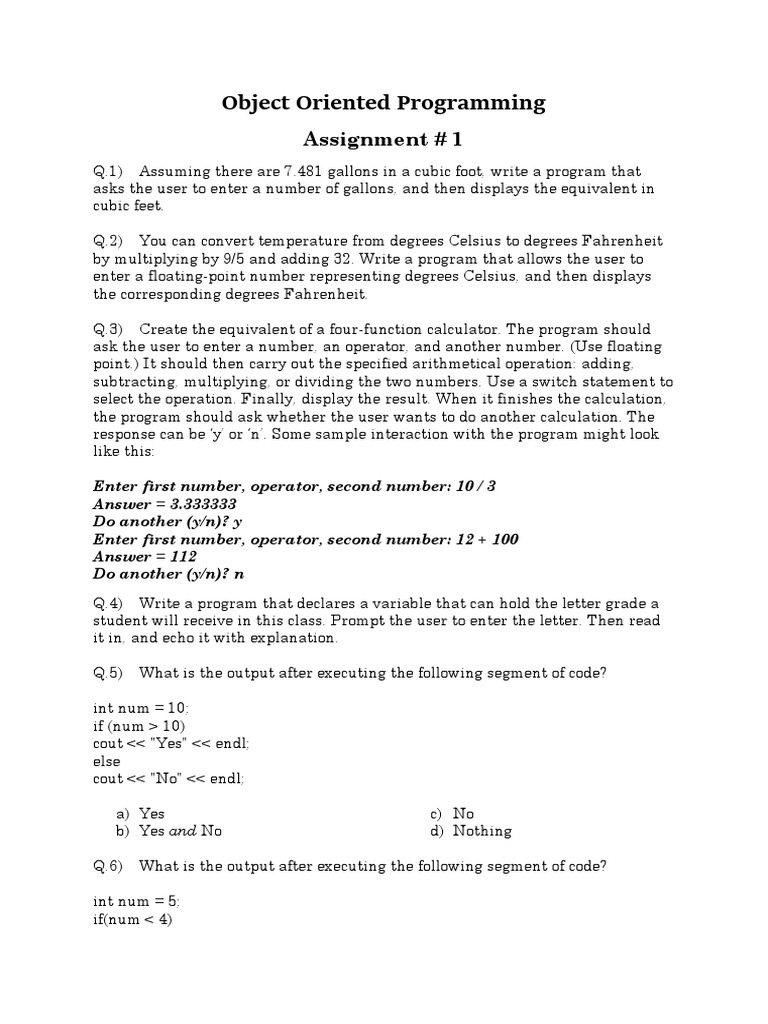 Practice Question For C++ PDF