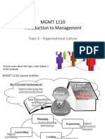 MGMT1110 Topic 3 Org Culture PDF