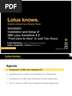 How to Setup Lotus Sametime 8.5 Pilot environment