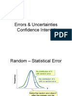 Errors & Uncertainties Confidence Interval