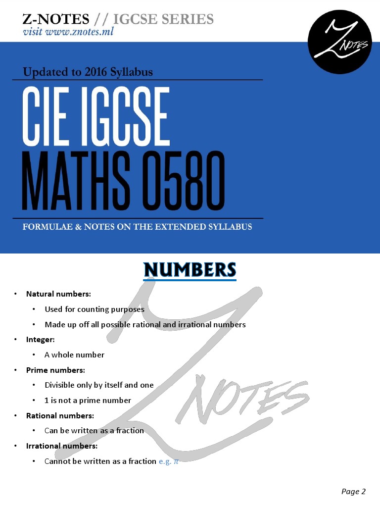 Mathematics (Extended) Flashcards | PDF