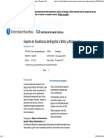 Experto en Enseñanza Del Español A Niños y Adolescentes - Oferta Formativa - Programas - IL3 PDF