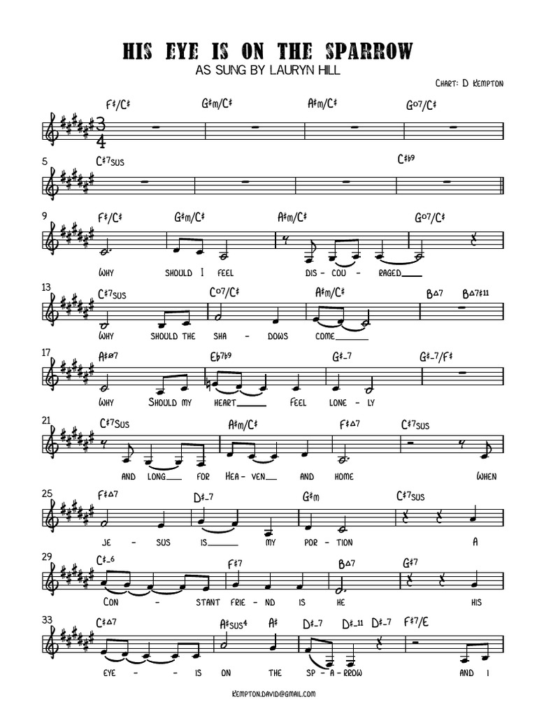 His Eye Is On The Sparrow - Full Score | PDF