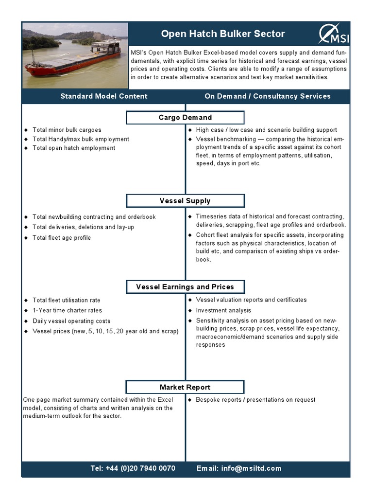 Open Hatch Bulker Sector: On Demand / Consultancy Services Standard ...