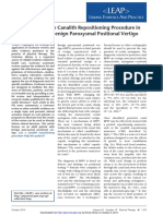 Effectiveness of The Canalith Repositioning Procedure in The Treatment of Benign Paroxysmal Positional Vertigo