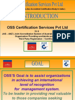 OSS Certification Services PVT LTD: (OSS Is A 10th Jas-Anz Accredited Certification Body in India)
