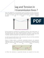 General Definition of Sag and Tension in Electrical Transmission Lines